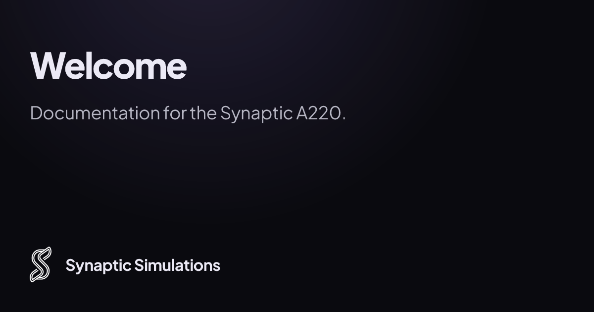 Welcome | Synaptic Docs